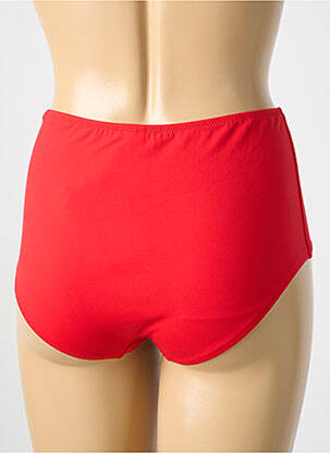 Bas de maillot de bain effet matière satinée culotte rouge CYELL femme