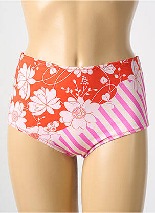 Bas de maillot de bain imprimé fleurs shorty rouge CYELL femme
