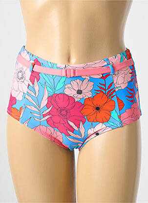 Bas de maillot de bain imprimé fleurs shorty bleu CYELL femme