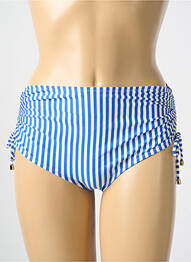 Bas de maillot de bain imprimé rayures shorty bleu CYELL femme