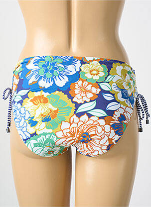 Bas de maillot de bain imprimé fleurs culotte bleu CYELL femme