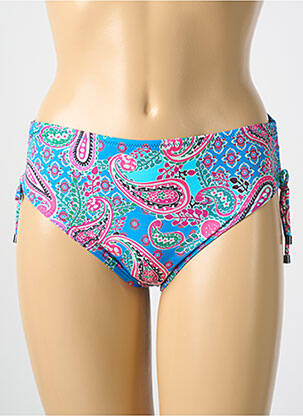 Bas de maillot de bain imprimé fantaisie culotte bleu CYELL femme