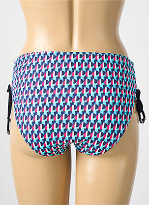 Bas de maillot de bain imprimé fantaisie culotte bleu CYELL femme