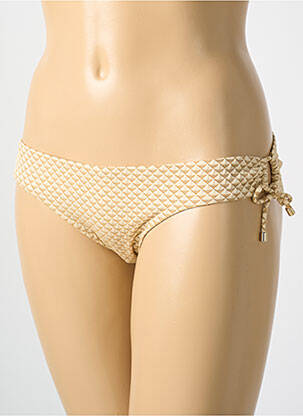 Bas de maillot de bain imprimé fantaisie culotte beige CYELL femme