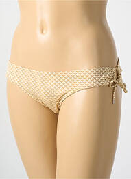Bas de maillot de bain imprimé fantaisie culotte beige CYELL femme