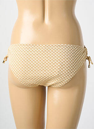 Bas de maillot de bain imprimé fantaisie culotte beige CYELL femme