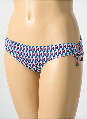 Bas de maillot de bain imprimé fantaisie culotte bleu CYELL femme