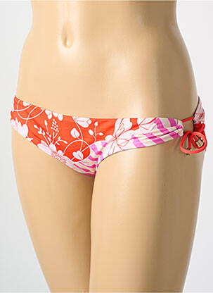 Bas de maillot de bain imprimé fleurs culotte rouge CYELL femme