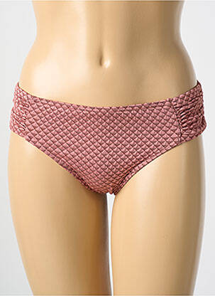 Bas de maillot de bain imprimé fantaisie culotte marron CYELL femme