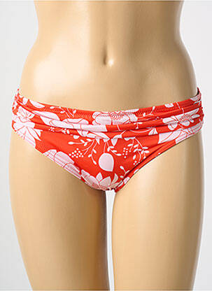 Bas de maillot de bain imprimé fleurs culotte rouge CYELL femme