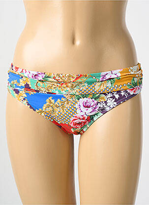 Bas de maillot de bain imprimé fleurs culotte vert CYELL femme