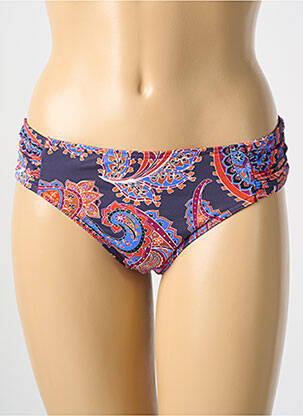 Bas de maillot de bain imprimé fantaisie culotte bleu CYELL femme