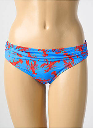 Bas de maillot de bain imprimé fantaisie culotte bleu CYELL femme