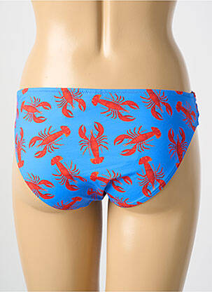 Bas de maillot de bain imprimé fantaisie culotte bleu CYELL femme