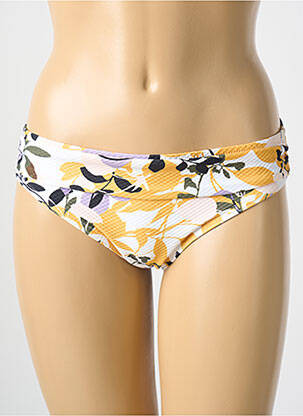 Bas de maillot de bain imprimé fantaisie culotte jaune CYELL femme