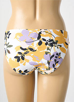 Bas de maillot de bain imprimé fantaisie culotte jaune CYELL femme