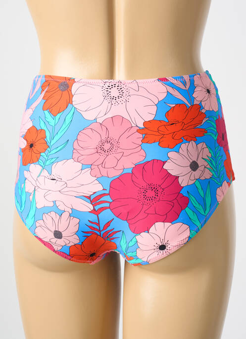 Bas de maillot de bain imprimé fleurs shorty bleu CYELL femme