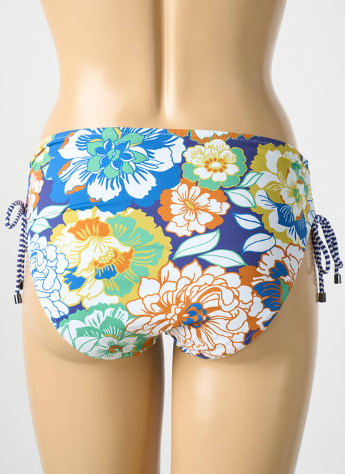 Bas de maillot de bain imprimé fleurs culotte bleu CYELL femme