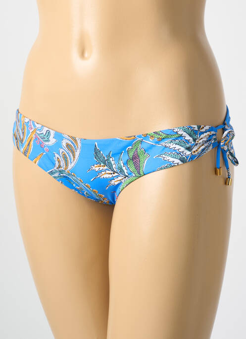 Bas de maillot de bain imprimé fantaisie culotte bleu CYELL femme