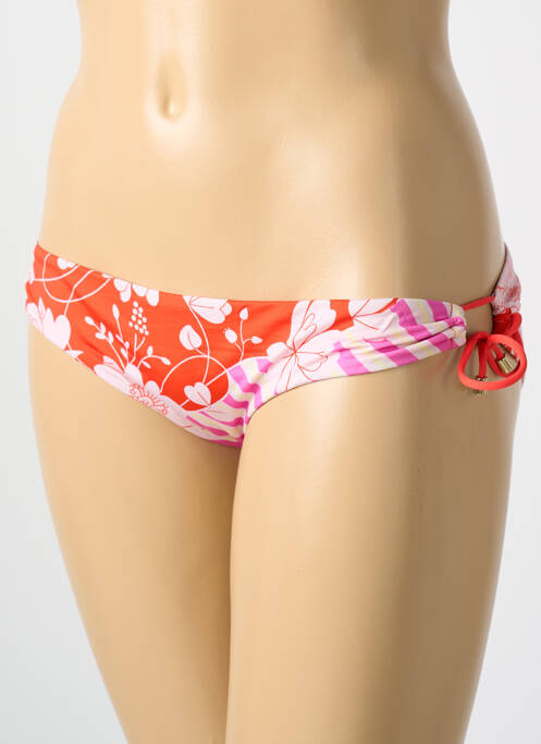 Bas de maillot de bain imprimé fleurs culotte rouge CYELL femme