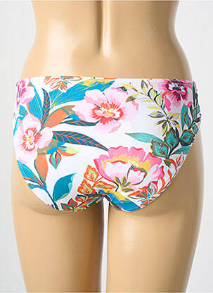 Bas de maillot de bain imprimé fleurs culotte blanc CYELL femme