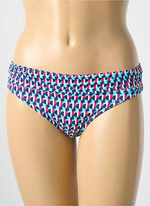 Bas de maillot de bain imprimé fantaisie culotte bleu CYELL femme