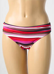 Bas de maillot de bain imprimé rayures culotte rouge CYELL femme