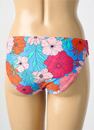 Bas de maillot de bain imprimé fleurs culotte bleu CYELL femme