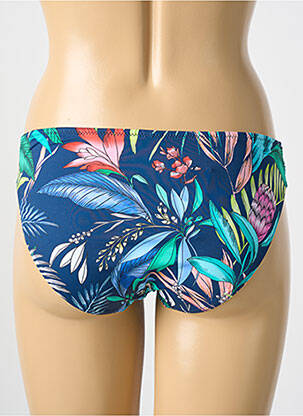 Bas de maillot de bain imprimé fleurs culotte bleu CYELL femme