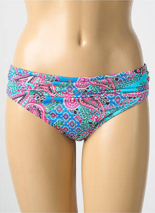 Bas de maillot de bain imprimé fantaisie culotte bleu CYELL femme