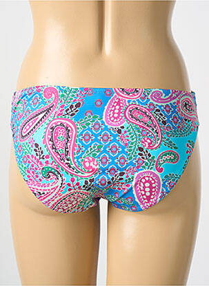 Bas de maillot de bain imprimé fantaisie culotte bleu CYELL femme