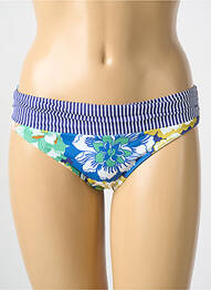 Bas de maillot de bain imprimé fleurs culotte bleu CYELL femme