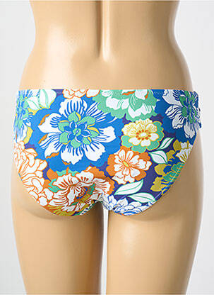 Bas de maillot de bain imprimé fleurs culotte bleu CYELL femme