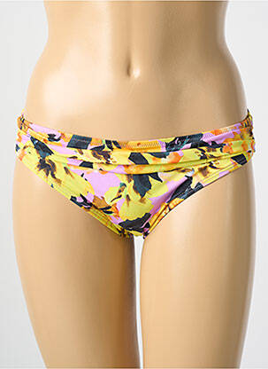 Bas de maillot de bain imprimé fleurs culotte jaune CYELL femme
