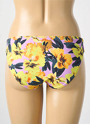Bas de maillot de bain imprimé fleurs culotte jaune CYELL femme