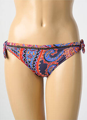 Bas de maillot de bain imprimé fantaisie culotte bleu CYELL femme