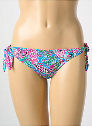 Bas de maillot de bain imprimé fantaisie culotte bleu CYELL femme