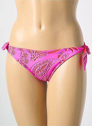 Bas de maillot de bain imprimé fantaisie culotte rose CYELL femme