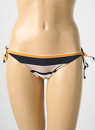 Bas de maillot de bain imprimé rayures culotte noir CYELL femme