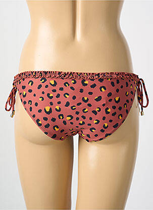 Bas de maillot de bain imprimé fantaisie culotte marron CYELL femme