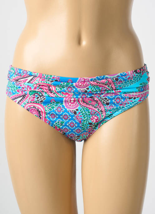 Bas de maillot de bain imprimé fantaisie culotte bleu CYELL femme