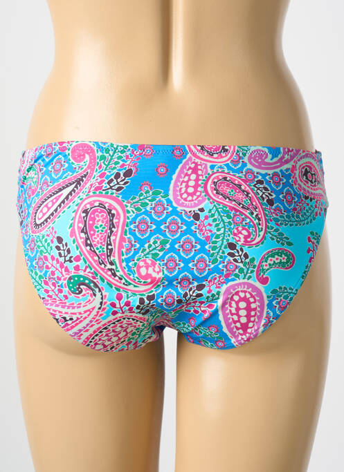 Bas de maillot de bain imprimé fantaisie culotte bleu CYELL femme