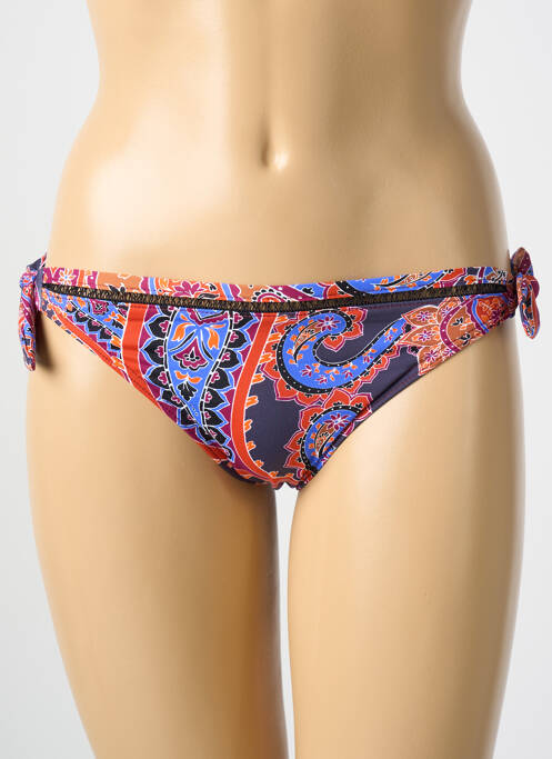 Bas de maillot de bain imprimé fantaisie culotte bleu CYELL femme