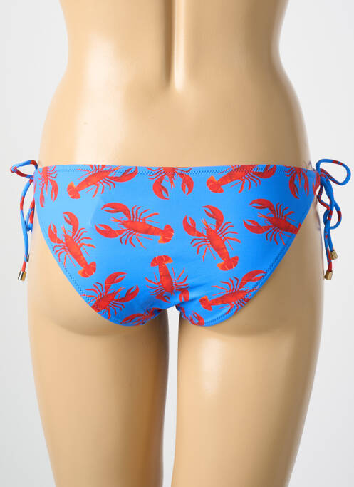 Bas de maillot de bain imprimé fantaisie culotte bleu CYELL femme