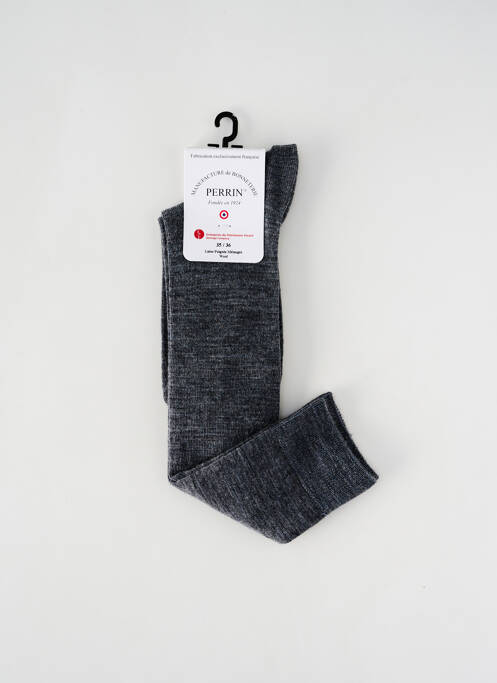 Chaussettes stretch gris PERRIN femme