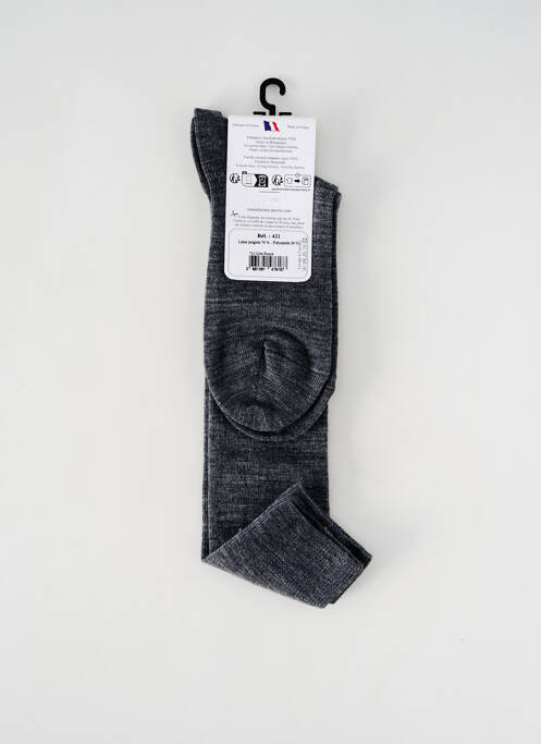Chaussettes stretch gris PERRIN femme