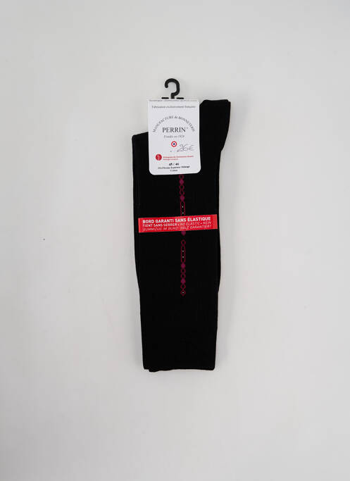 Chaussettes noir PERRIN pour homme
