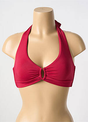 Haut de maillot de bain stretch haut soutien-gorge emboitant rouge CYELL femme