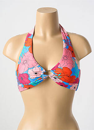 Haut de maillot de bain stretch haut soutien-gorge emboitant rose CYELL femme