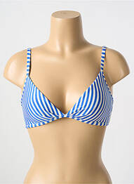 Haut de maillot de bain stretch haut triangles bleu CYELL femme